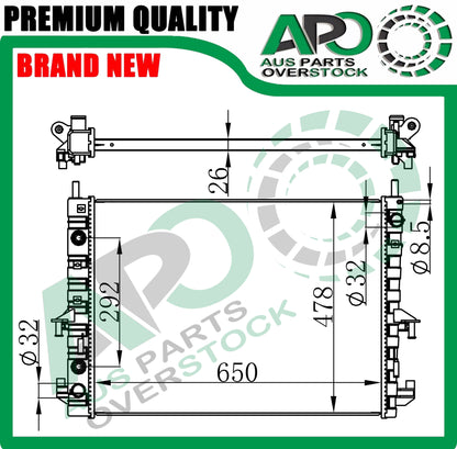 Radiator For MG MG6 1.8L Turbo Petrol Auto Manual 2009-2017