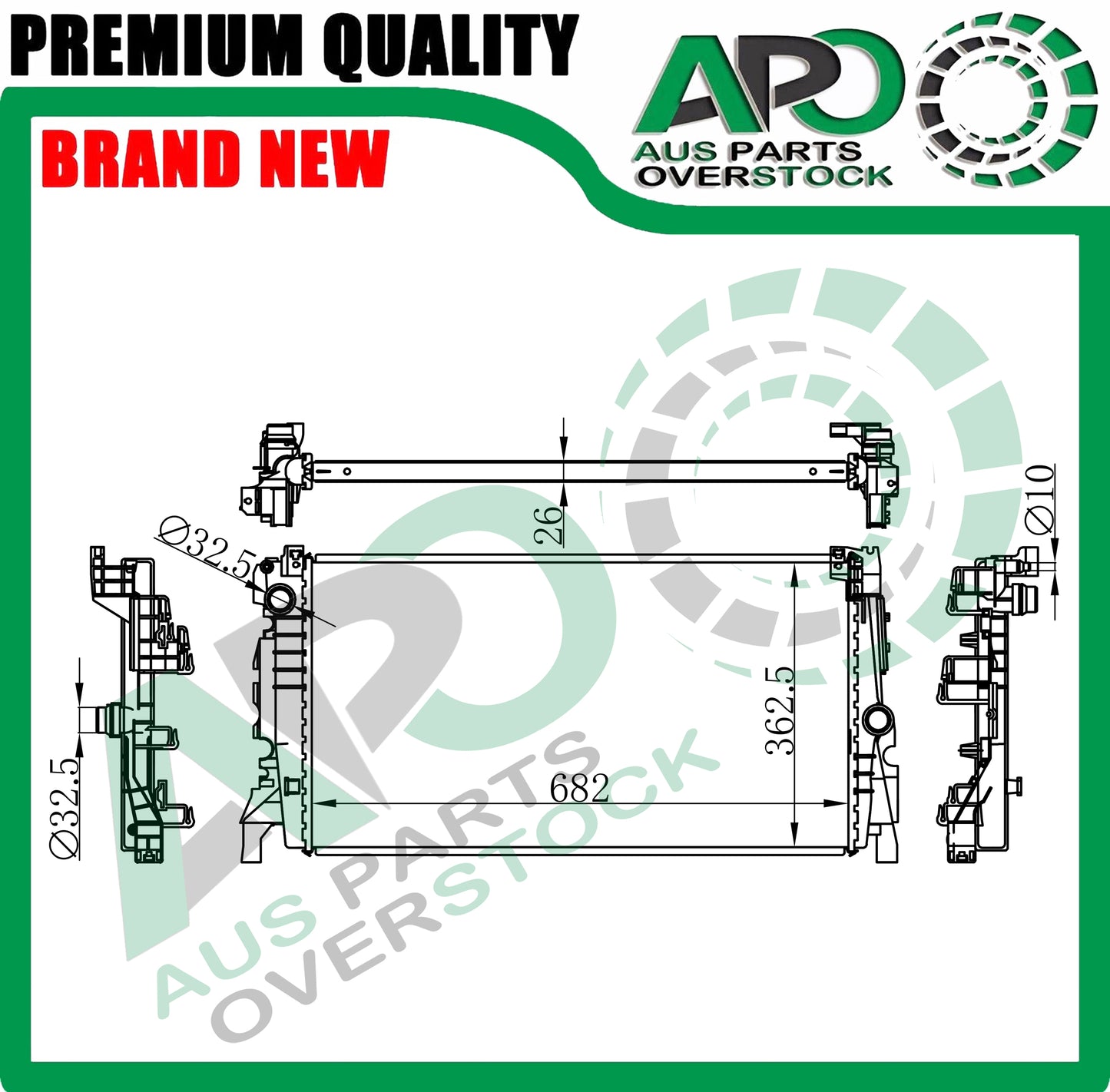 Radiator For BMW X1 SERIES F48 1.5L 25E PLUG-IN HYBRID 3/2020-On