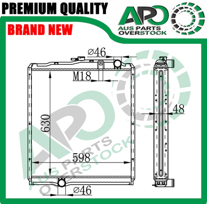 Radiator For Mitsubishi Fuso FK FM / Fighter SN SM Core Height 630mm