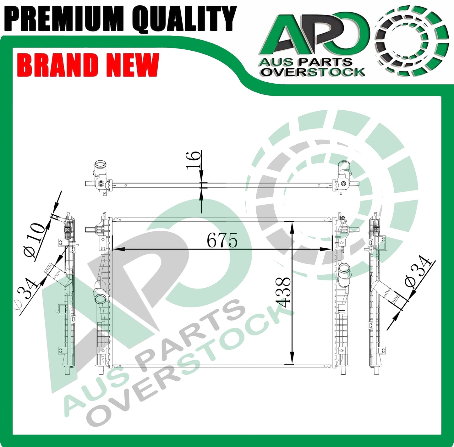 Radiator For MAZDA 3 BP Hatch & Sedan 2.0L 2.5L Petrol 2019-On