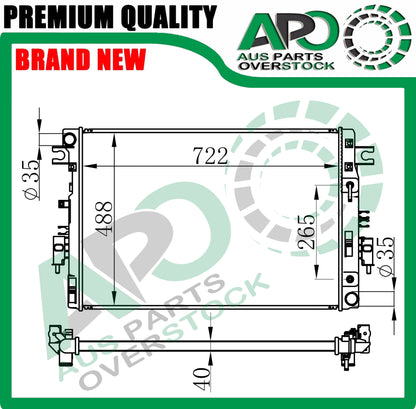 Full Alloy Radiator MERCEDES X-Class 470 2.3L Turbo Diesel 11/2017-5/2020