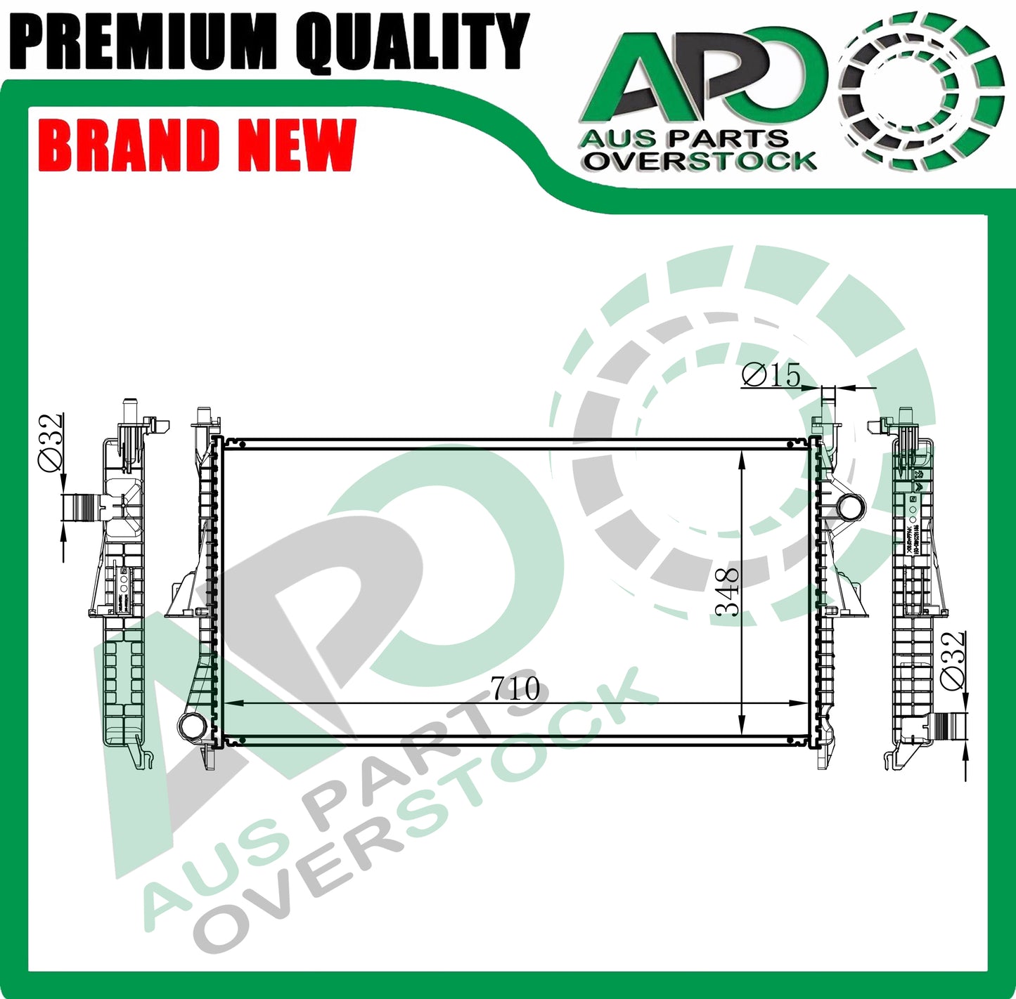 Radiator For CITROEN C5 RC RE 3.0L Diesel Auto Manual 4/2009-10/2014