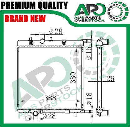 Radiator Fit CITROEN C3 SC 1.4L 1.6L Petrol 11/2009-9/2016