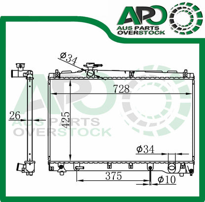 Radiator For TOYOTA PICNIC ACM20 2.0L 2.4L 2001-On