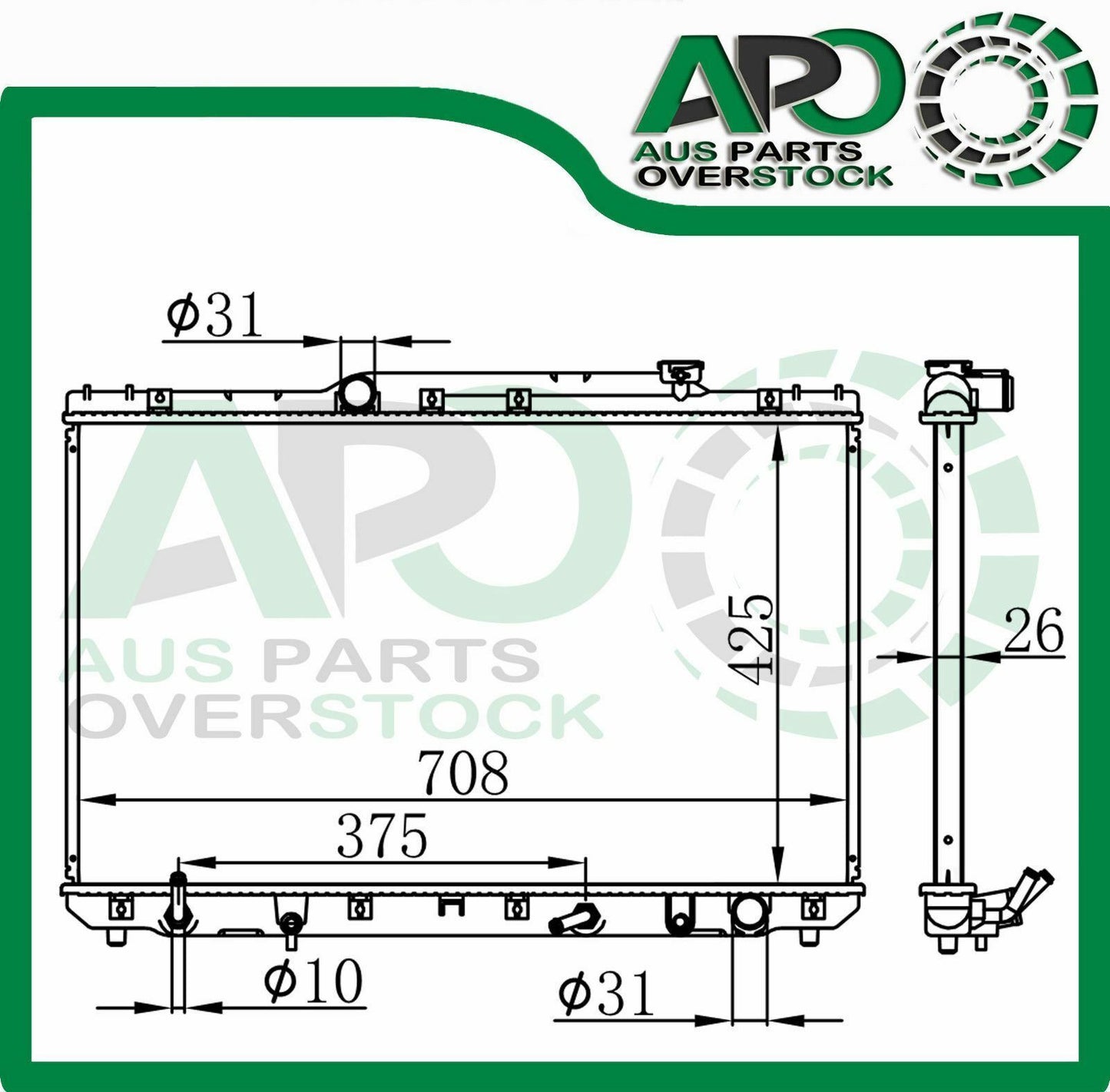 Radiator FOR TOYOTA CAMRY 10 Series SXV10 SVX10 4Cyl 11/1992-7/1997