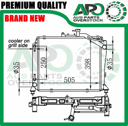 Radiator FOR TOYOTA HIACE VAN RZH 2.4L Petrol 8/89-1/2005 Auto Manual