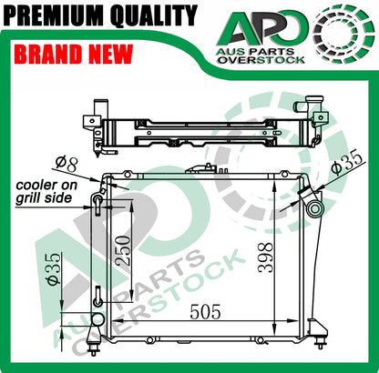 Radiator For TOYOTA HIACE VAN LH DIESEL 8/1989-1/2005 Auto Manual