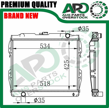 Radiator For Toyota Hilux RN85 YN85 4Cyl Petrol Manual 1983-1997 425mm