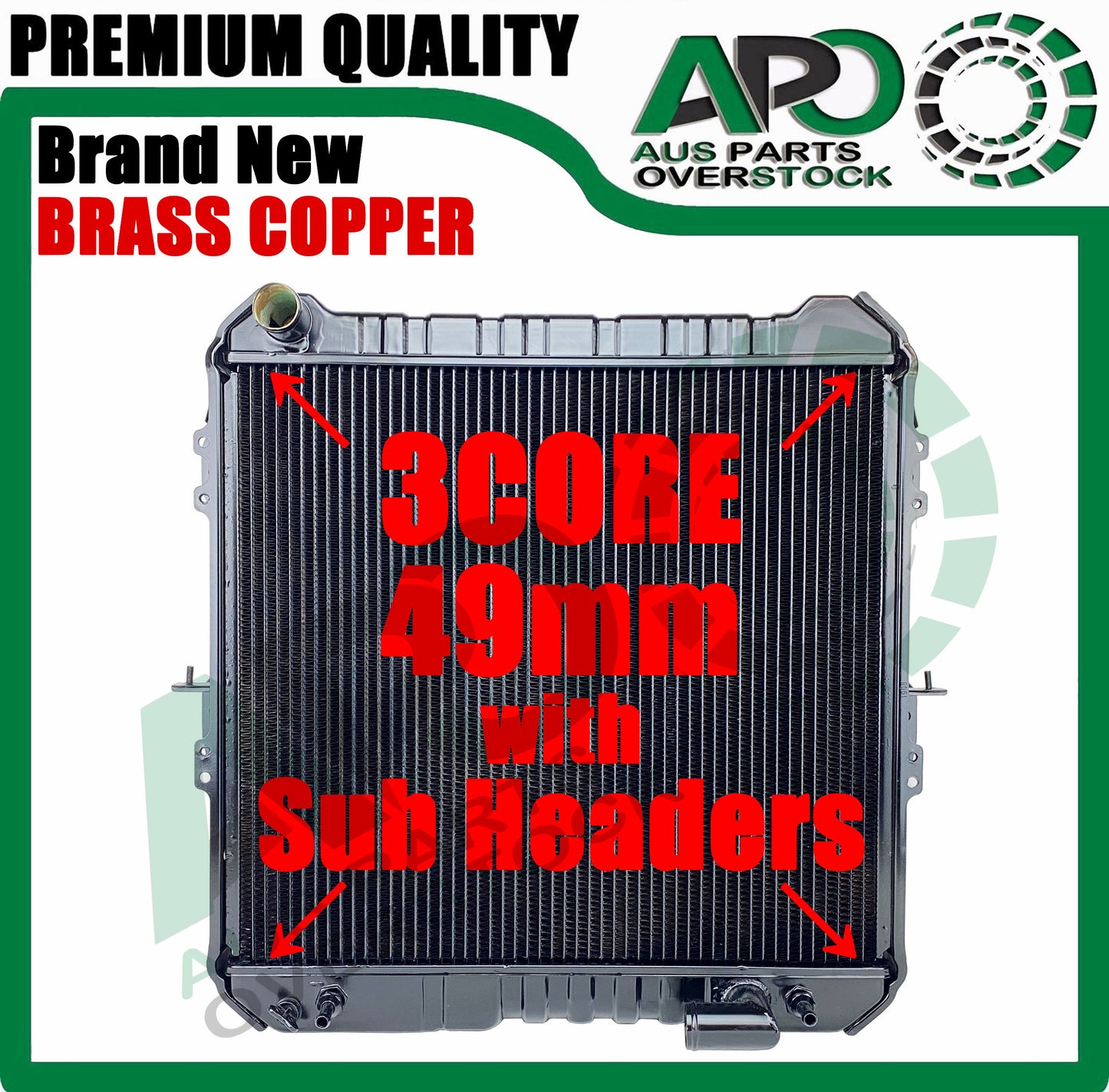 Copper Brass H'Duty RADIATOR FOR Toyota Hilux 88-97 Surf LN130 2.4L Turbo Diesel
