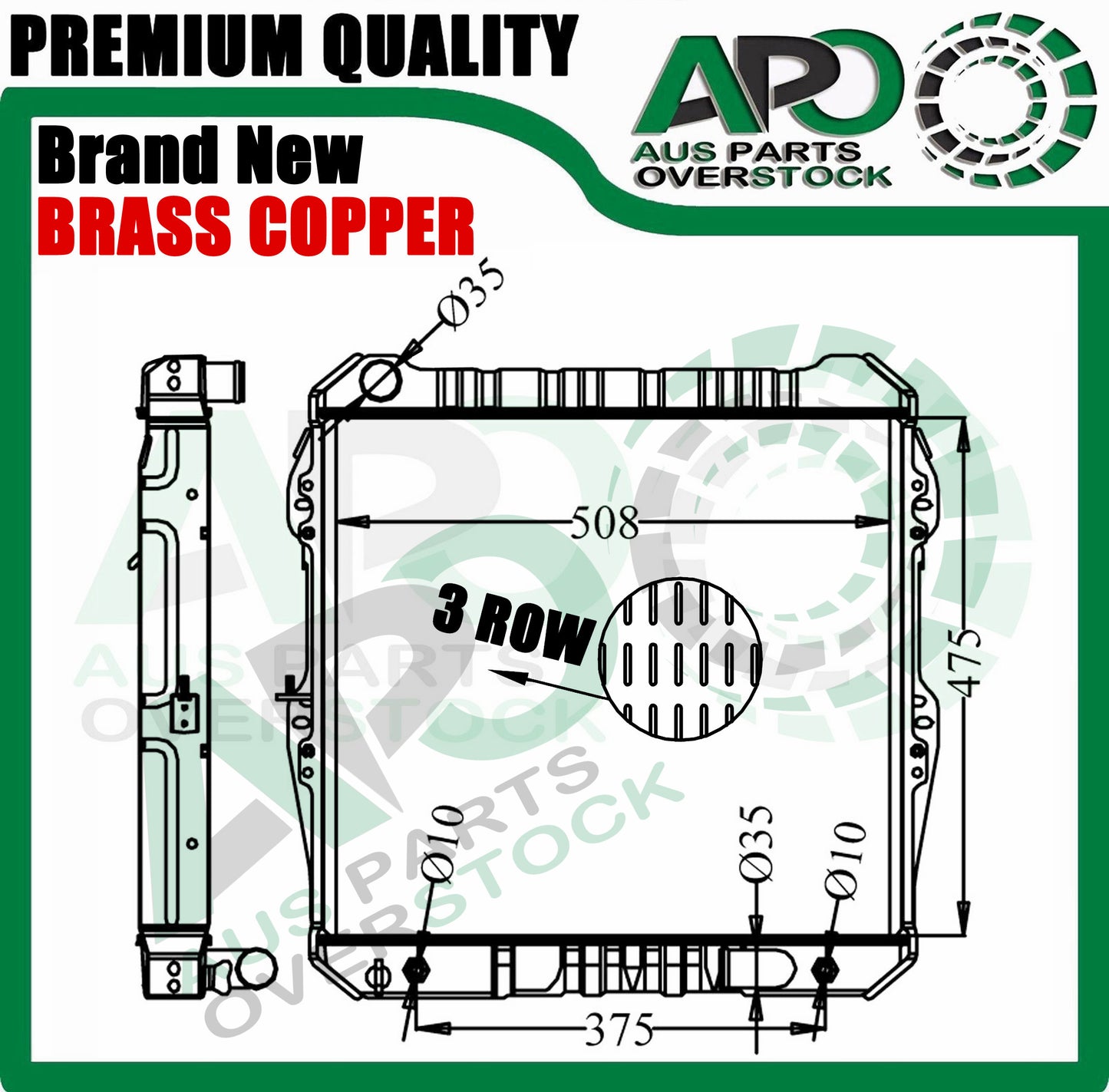 Copper Brass H'Duty RADIATOR FOR Toyota Hilux 88-97 Surf LN130 2.4L Turbo Diesel
