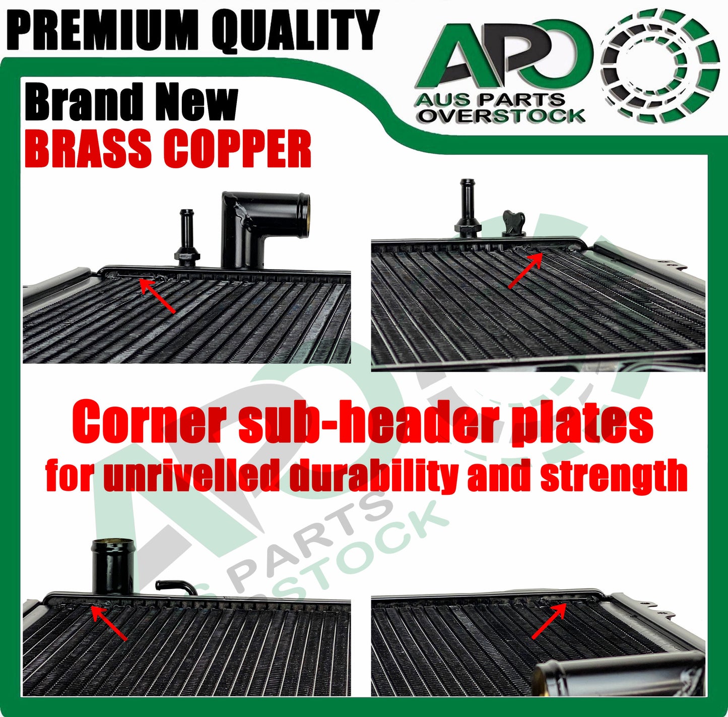 Copper Brass H'Duty RADIATOR FOR Toyota Hilux 88-97 Surf LN130 2.4L Turbo Diesel