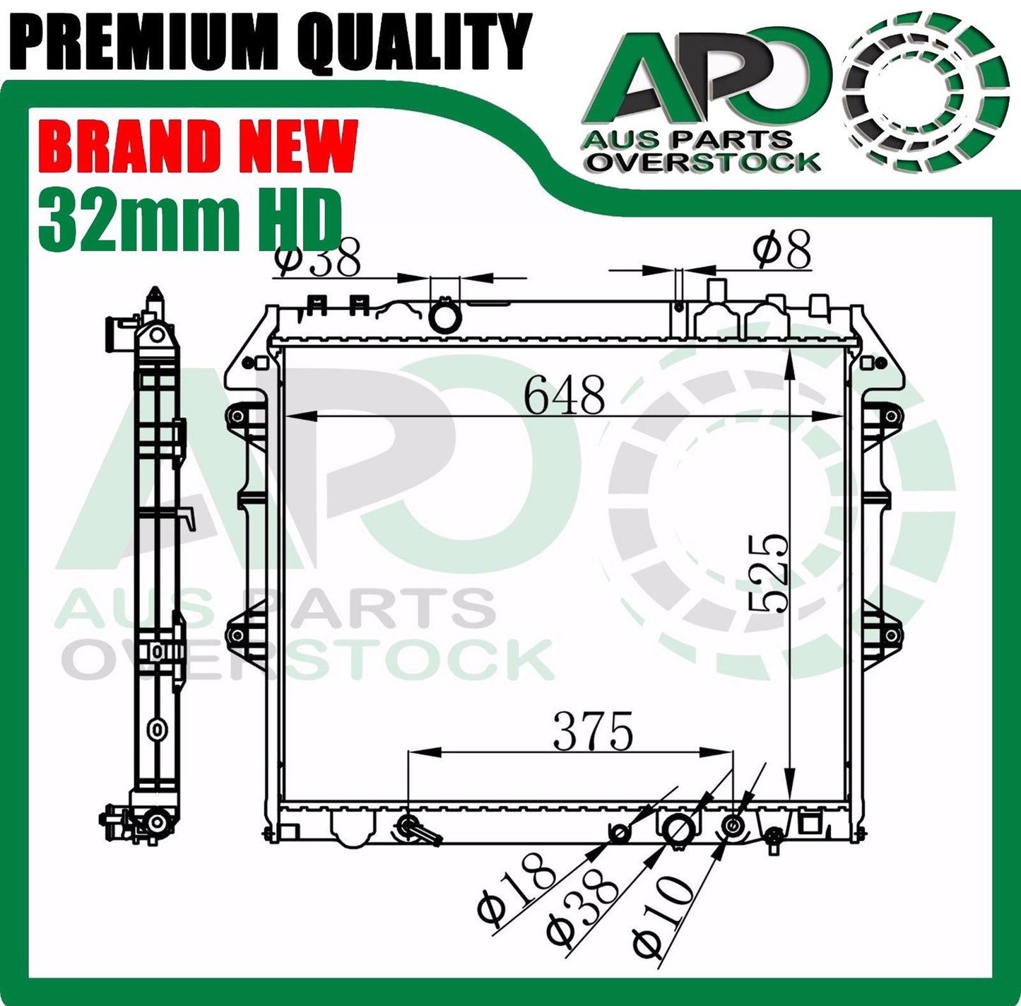 Radiator For TOYOTA HILUX KUN16R KUN26R 3.0L Turbo Diesel 2005-On