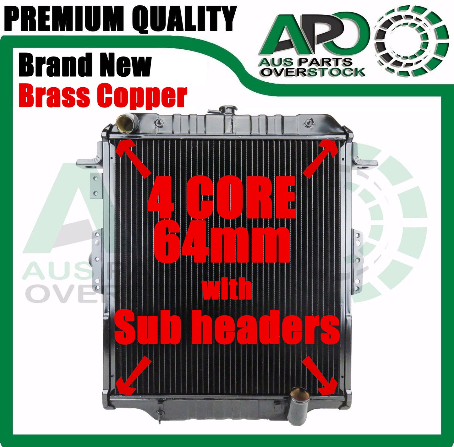 4Row Brass Radiator For Toyota Landcruiser FZJ78 FZJ79 70 Series 1999-2006