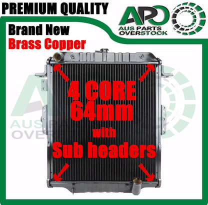 4Row Brass Radiator For Toyota Landcruiser FZJ78 FZJ79 70 Series 1999-2006