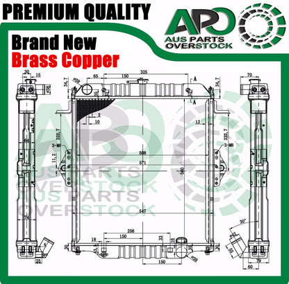 4Row Brass Radiator For Toyota Landcruiser FZJ78 FZJ79 70 Series 1999-2006