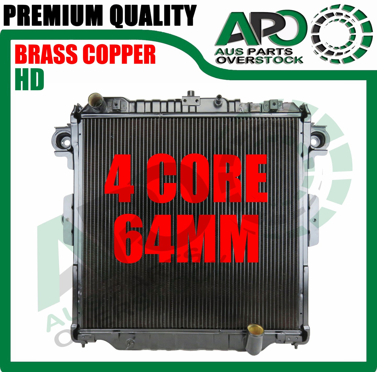 4ROW Brass Copper Radiator For TOYOTA Landcruiser 70 Series VDJ76R VDJ78R VDJ79R 2007-