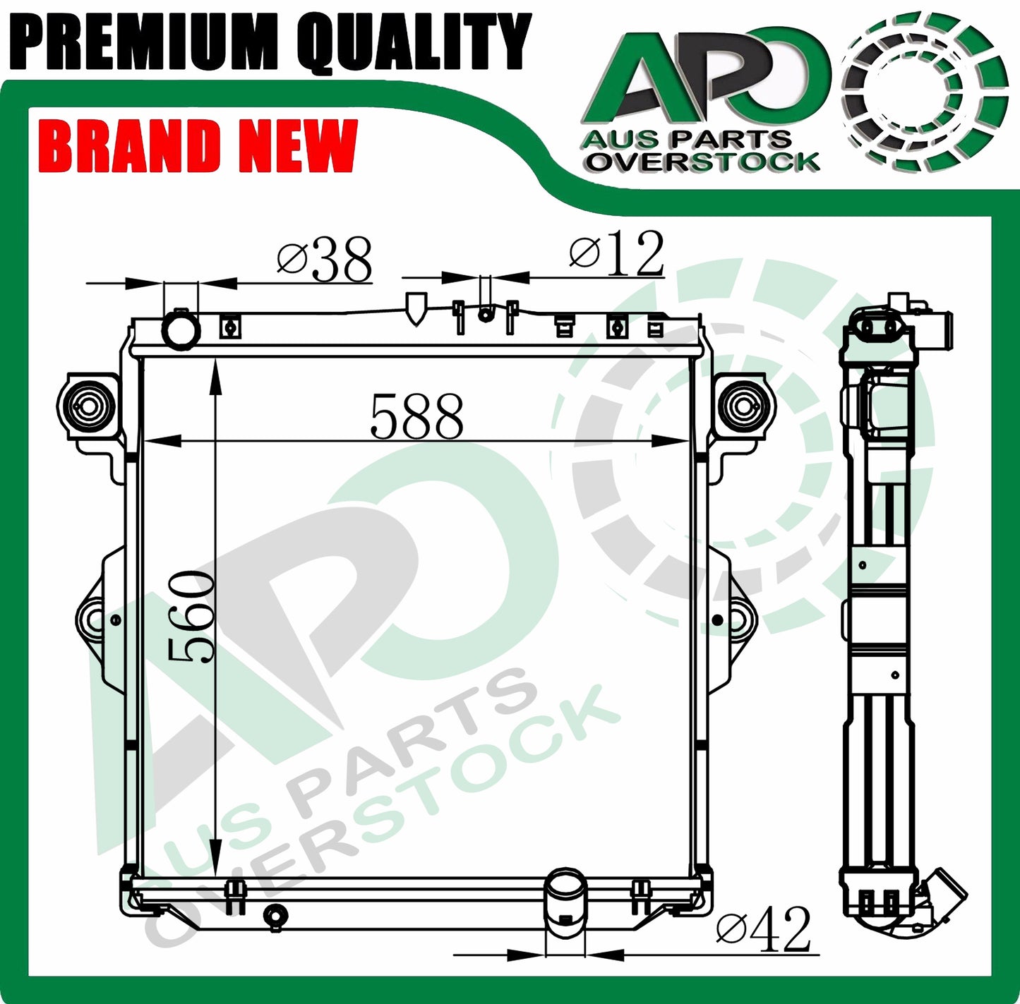 4ROW Brass Copper Radiator For TOYOTA Landcruiser 70 Series VDJ76R VDJ78R VDJ79R 2007-