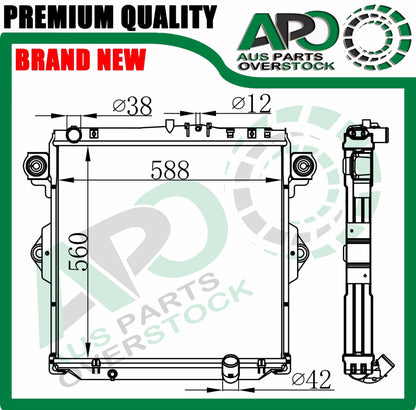 4ROW Brass Copper Radiator For TOYOTA Landcruiser 70 Series VDJ76R VDJ78R VDJ79R 2007-