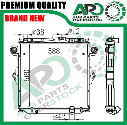Radiator for TOYOTA Landcruiser 70 Series VDJ VDJ76R VDJ78R VDJ79R 2007-On