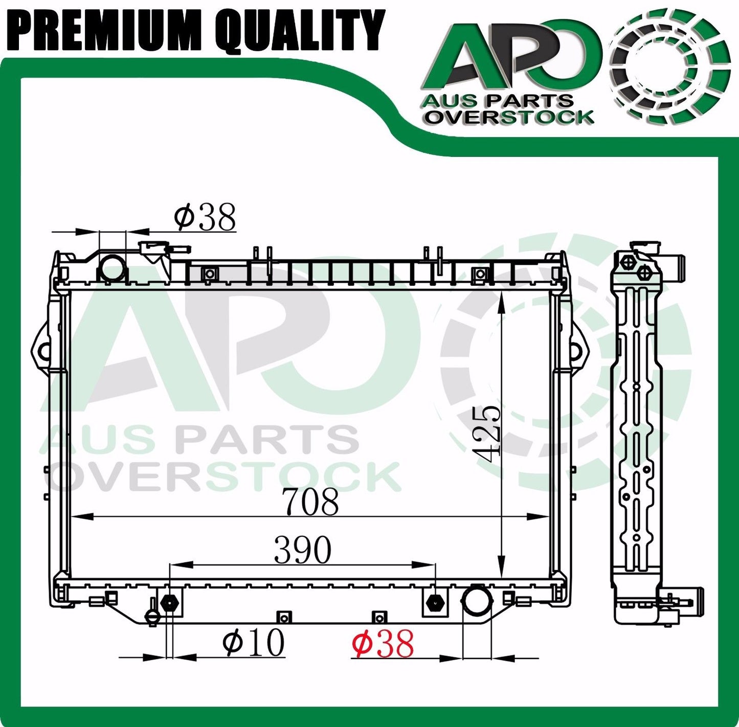 Radiator For TOYOTA Landcruiser 80 Series HZJ80R HDJ80R 4.2L Diesel