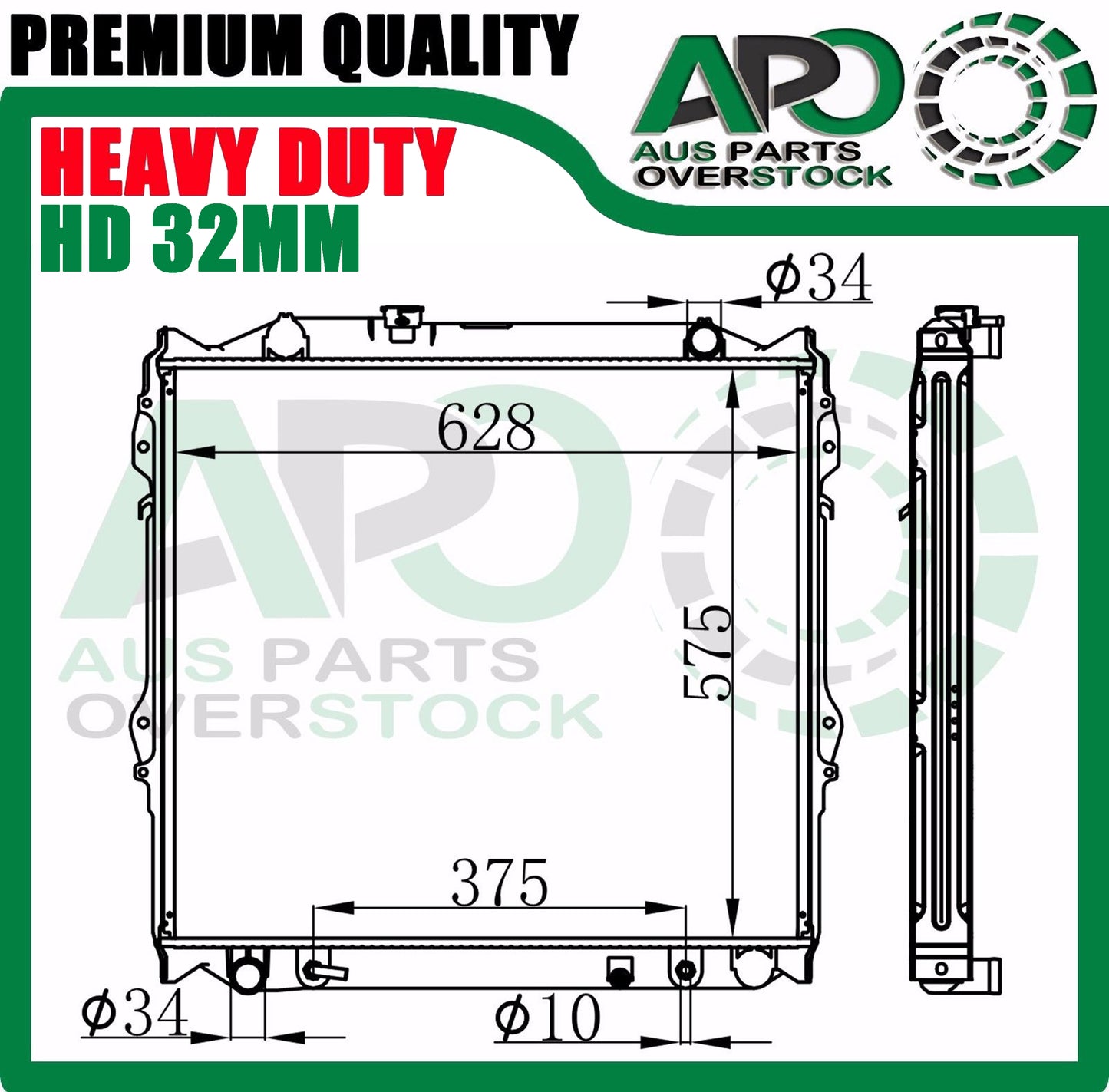 Radiator For TOYOTA Landcruiser Prado RZJ95 VZJ95R Petrol 96-5/2003
