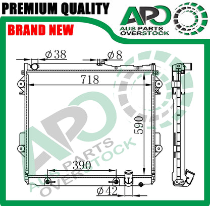 Radiator For TOYOTA Landcruiser VDJ200R 200 Series 4.5TD V8 Diesel 07-On