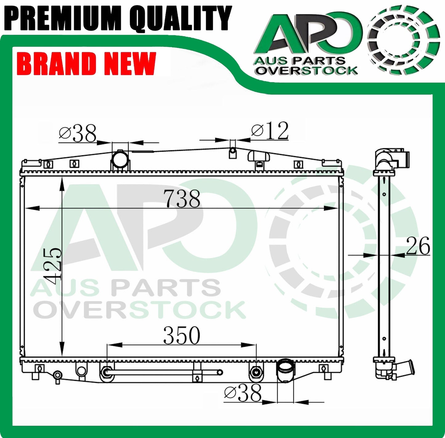 Radiator for Toyota SOARER UZZ31 4.0L V8