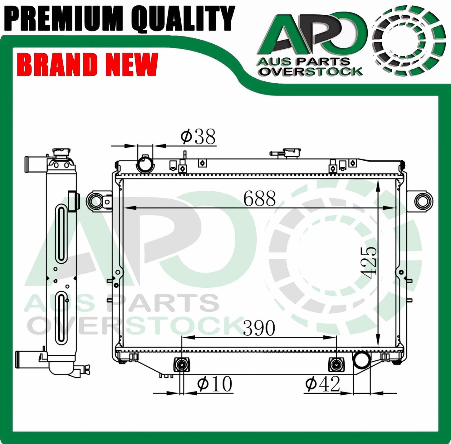 Radiator for Toyota Landcruiser 100 series FZJ105R HDJ100R HZJ105R Petrol Diesel
