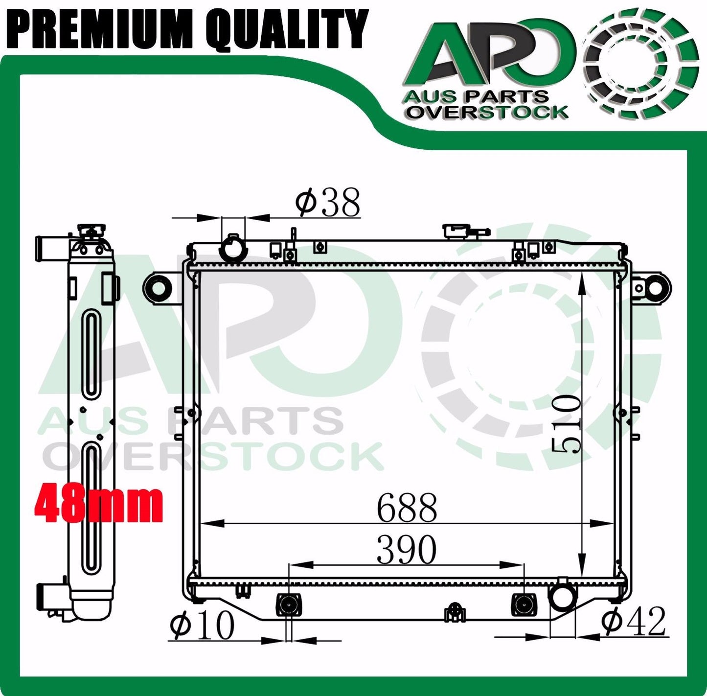 Radiator For LEXUS LX470 UZJ100 4.7L V8 Petrol 1998-2007