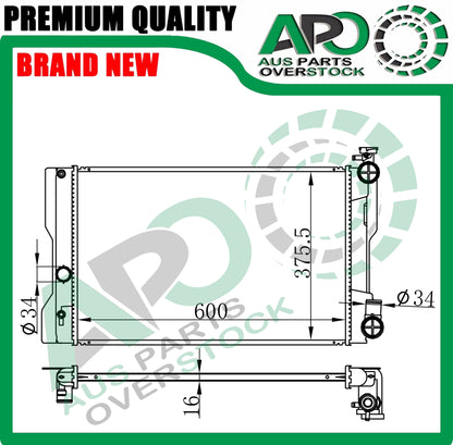 Radiator For TOYOTA COROLLA ZRE172R 1.8L Petrol Auto Manual 2013-2019