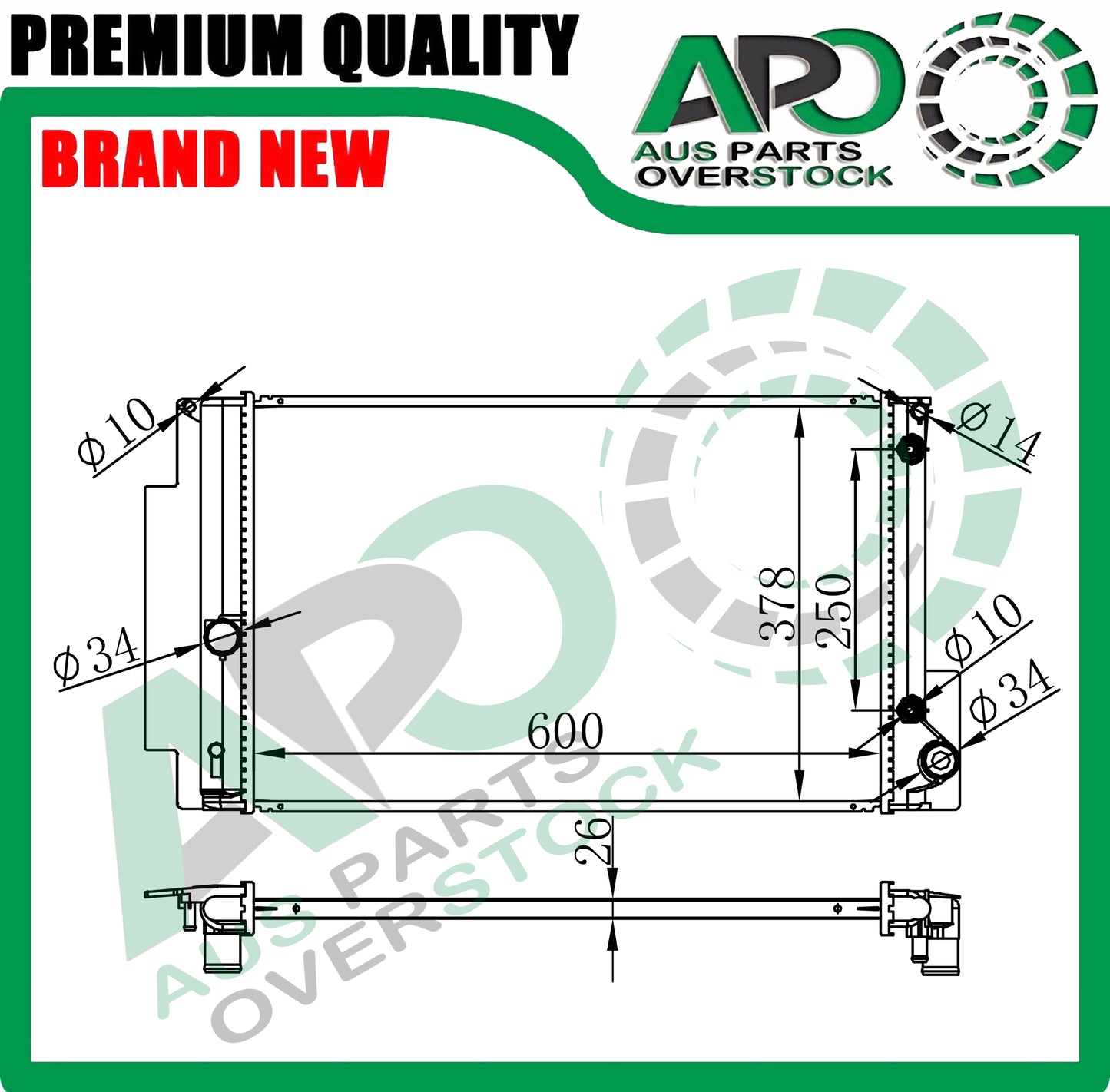 Radiator For TOYOTA RUKUS AZE151R 2.4L Petrol Auto Manual 2008-2015