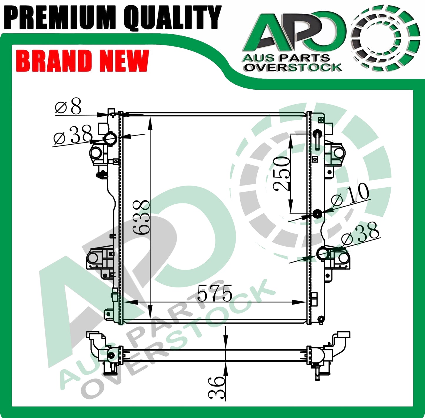 Radiator Fit TOYOTA Landcruiser Prado 150 KDJ150 KDJ155 3.0L Turbo Diesel 09-On