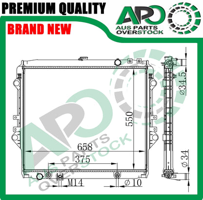 Radiator For TOYOTA HILUX GGN120R GGN125R 4.0L Petrol Auto Manual 2015-