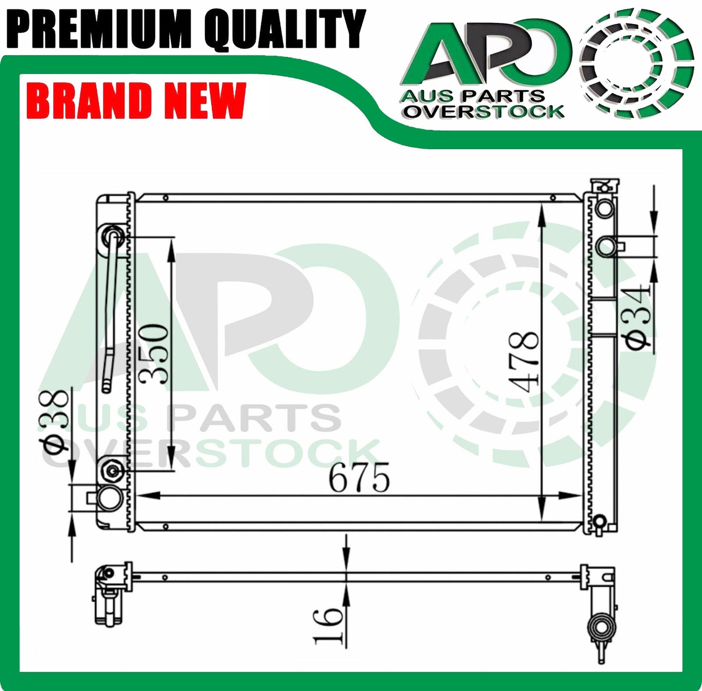 Radiator Fit TOYOTA ALPHARD MNH10W MNH15W 3.0L V6 4/2005-4/2008