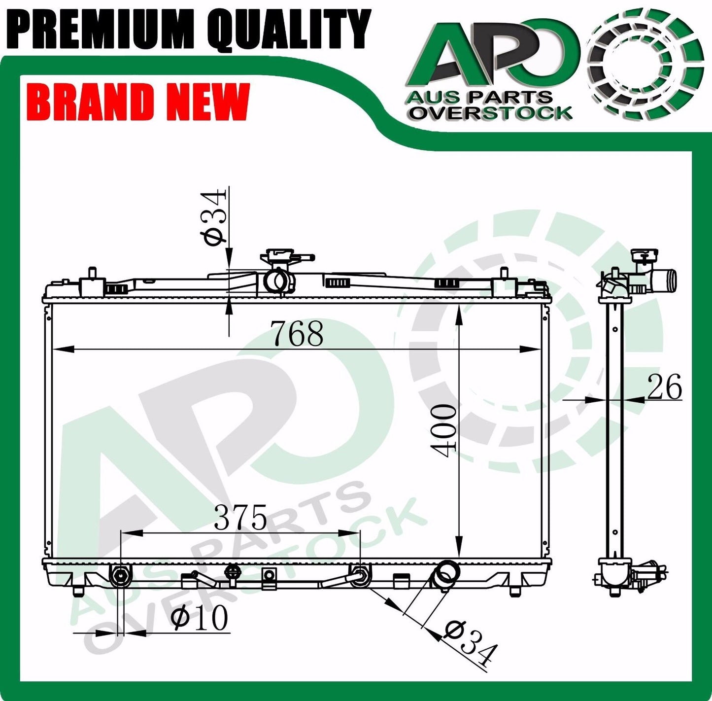 Radiator For TOYOTA AURION GSV50R 3.5L 6Cyl Auto Manual 2012-On