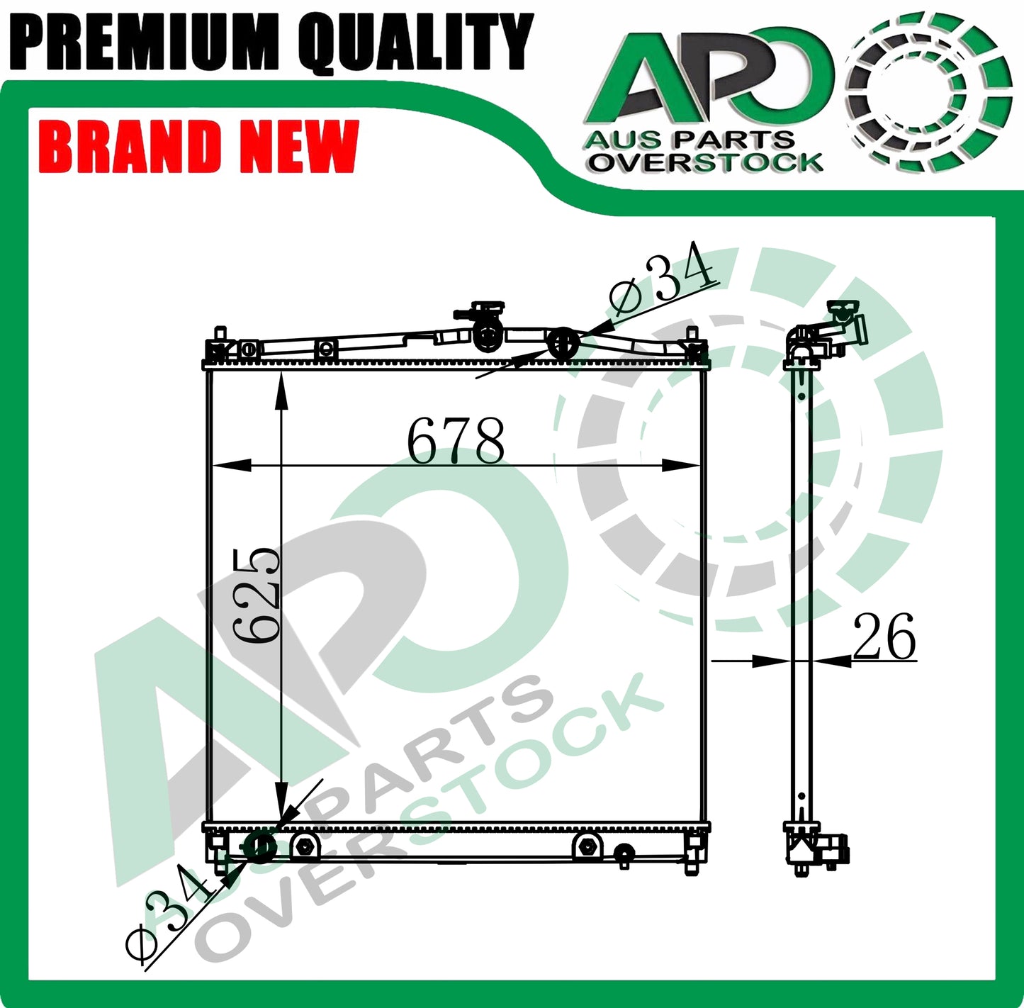 Radiator For TOYOTA HIACE COMMUTER BUS GRH300 GRH320 3.5L Petrol 2019-On