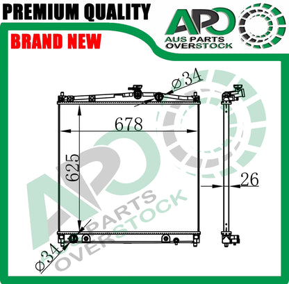 Radiator For TOYOTA HIACE COMMUTER BUS GRH300 GRH320 3.5L Petrol 2019-On
