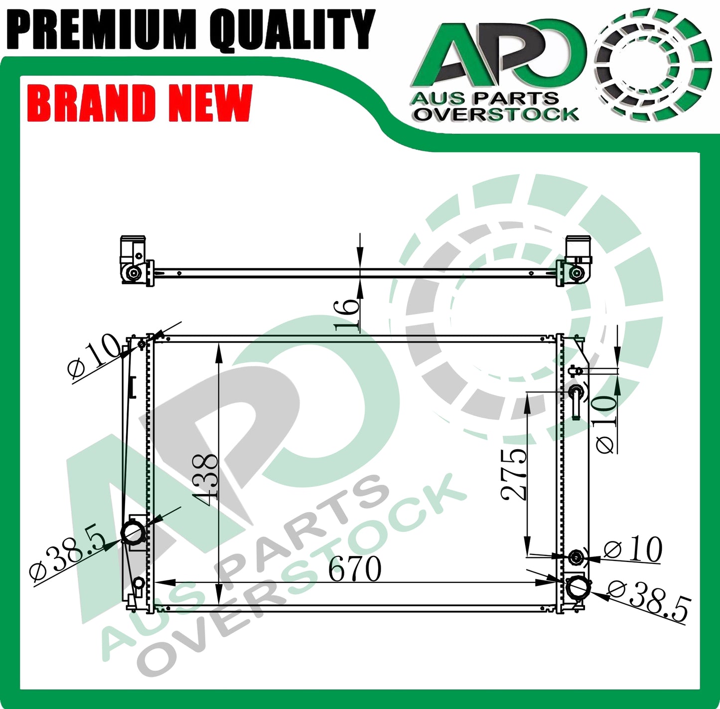 Radiator Fit TOYOTA ALPHARD VELLFIRE GGH30 3.5L 6Cyl Petrol