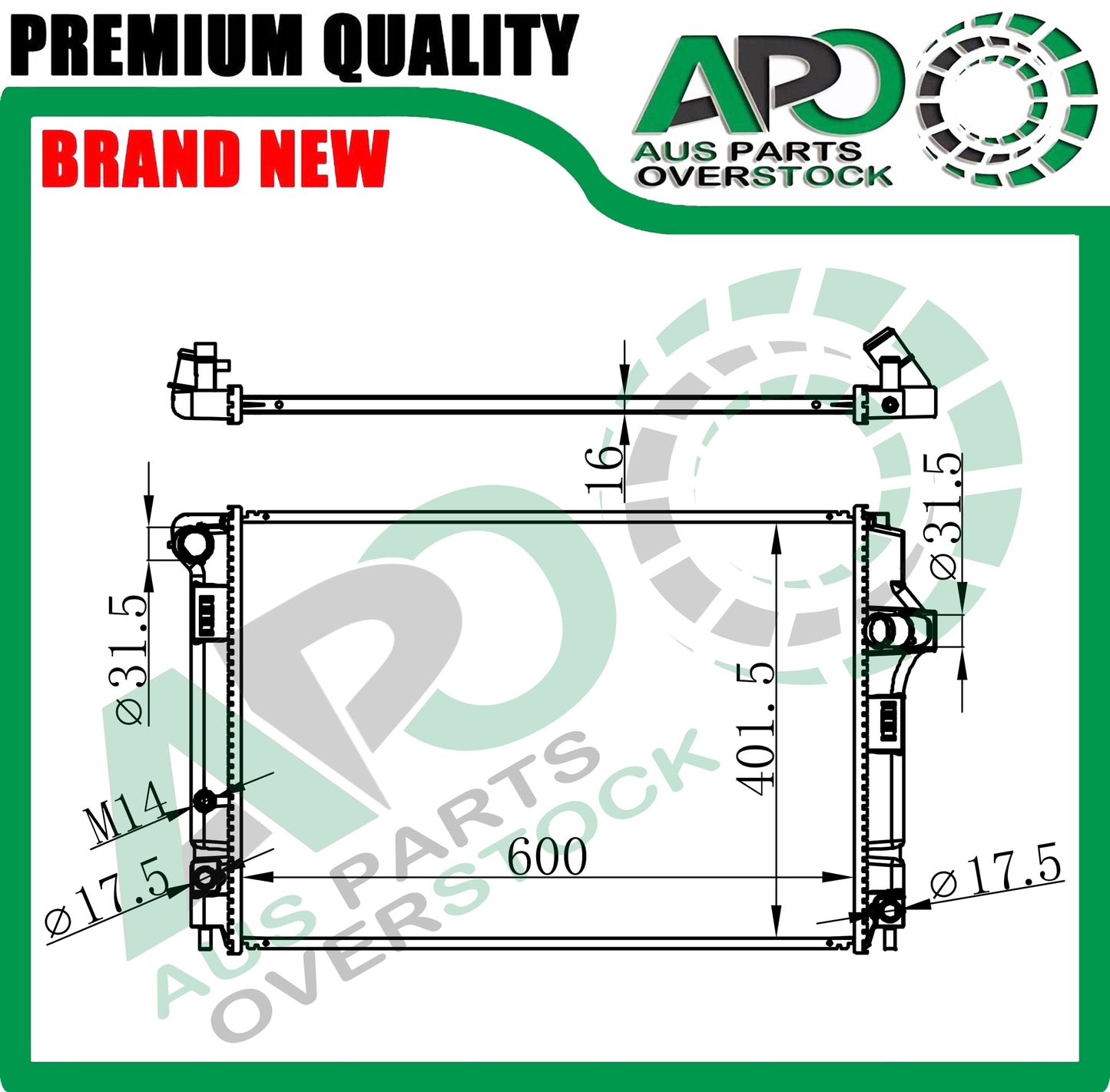 Radiator For TOYOTA COROLLA Fielder NKE165 1.5L Hybrid 2013-On *Import