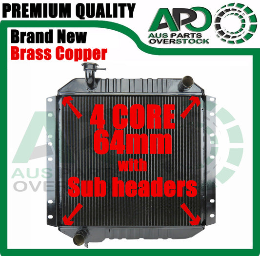 4 Row Copper Brass Radiator For TOYOTA Landcruiser 40 Series BJ40 BJ42 3.0L 3.2L