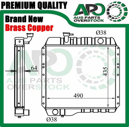 4 Row Copper Brass Radiator For TOYOTA Landcruiser 40 Series BJ40 BJ42 3.0L 3.2L