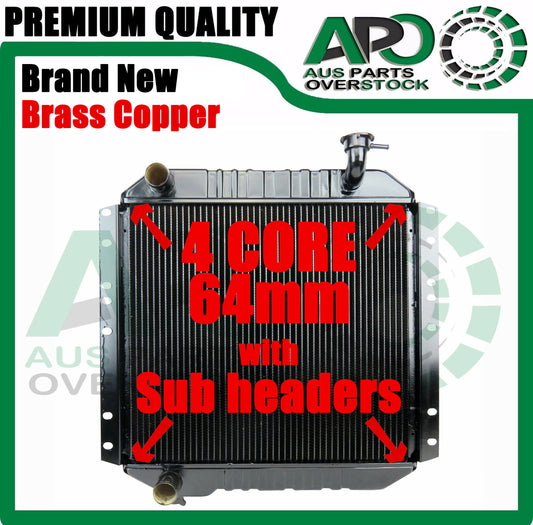 4 Row Copper Radiator For TOYOTA Landcruiser 40 Series BJ40 BJ42 3.4L Diesel