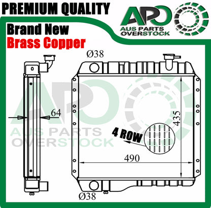 4 Row Copper Radiator For TOYOTA Landcruiser 40 Series BJ40 BJ42 3.4L Diesel