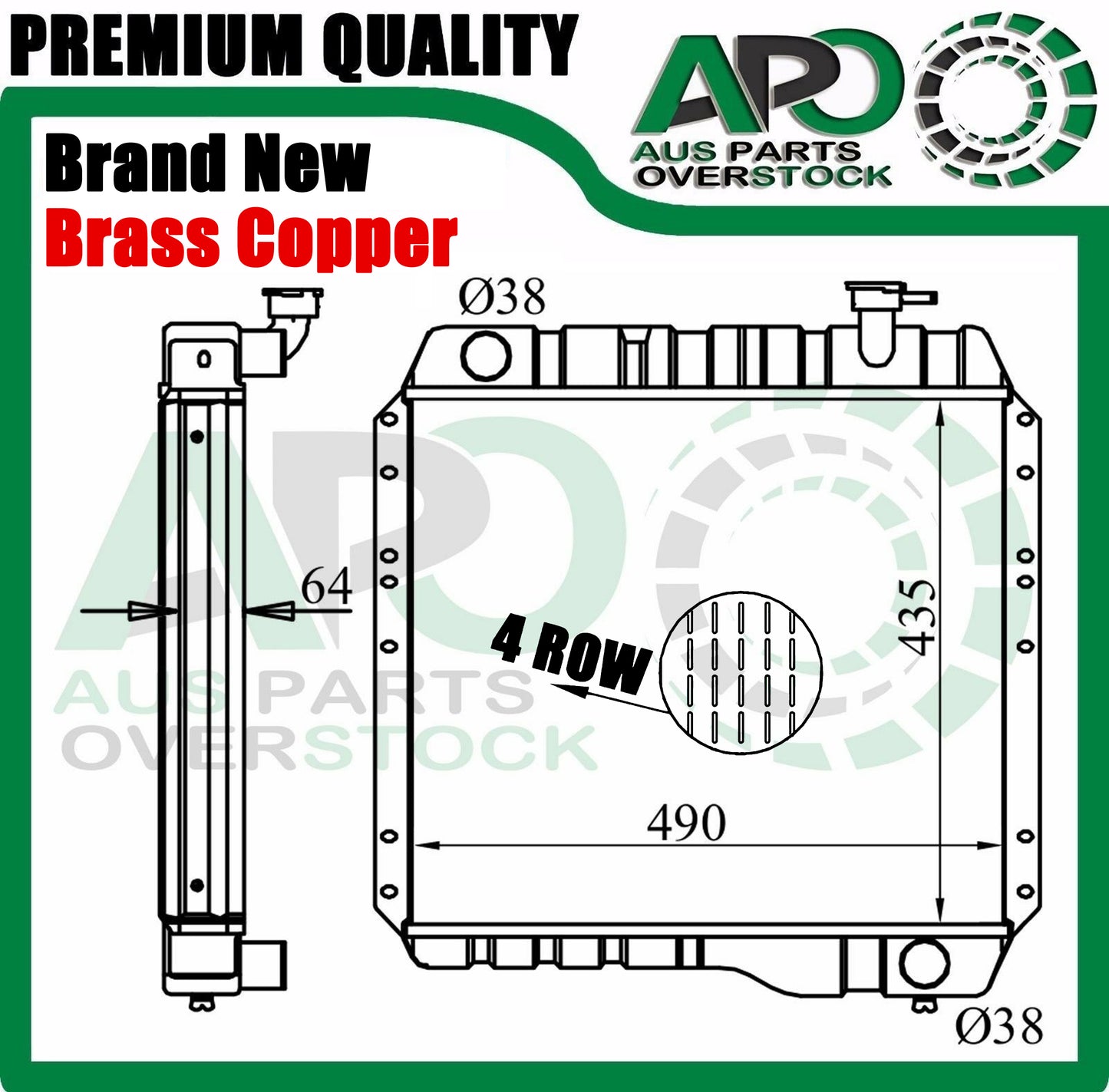 4Row Copper Radiator for TOYOTA Landcruiser 40 Series FJ43 FJ46 FJ47 Petrol