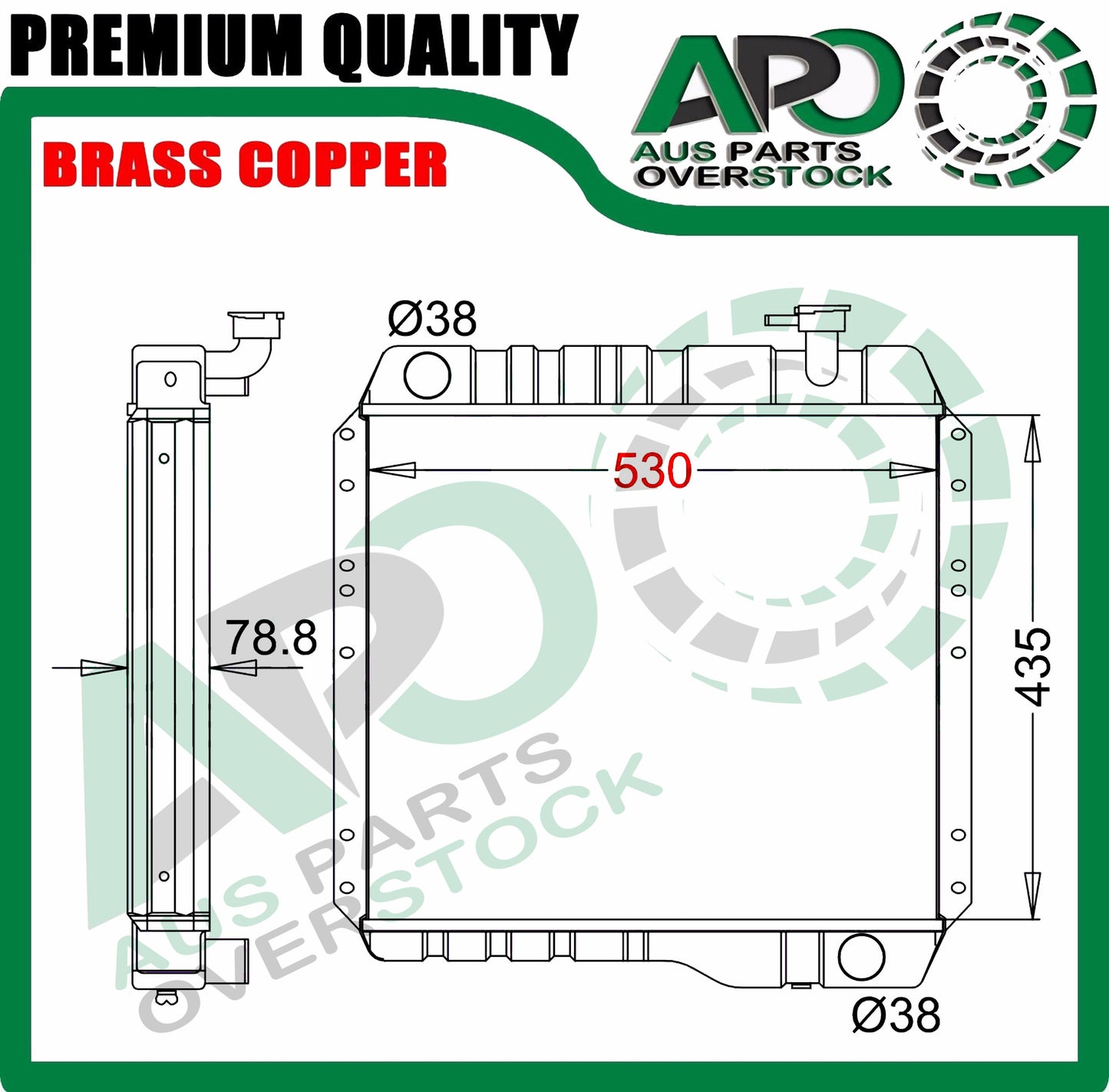 4Row Copper Radiator For TOYOTA Landcruiser 45 Series FJ42 FJ45 3.9L 4.2L Petrol