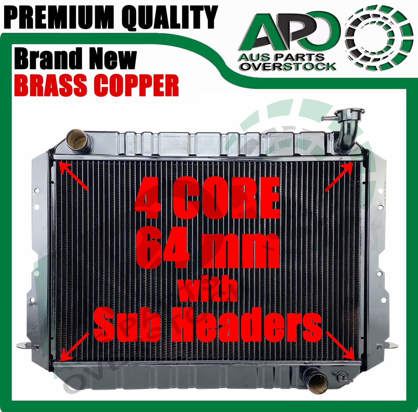 4 Row Copper Brass Radiator For TOYOTA LANDCRUISER FJ60 FJ61 FJ62 Petrol