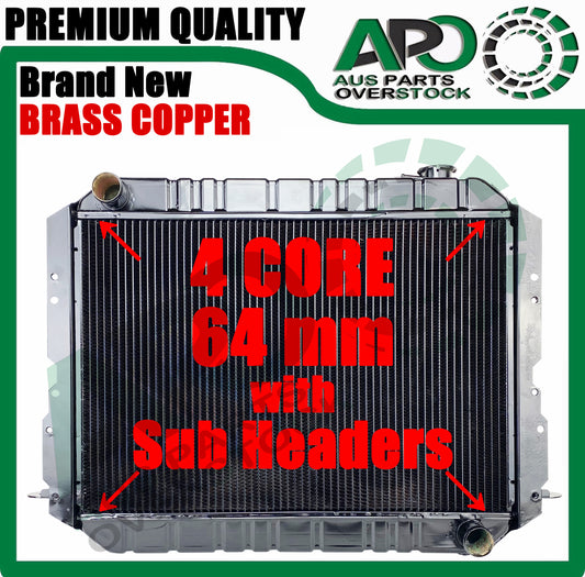 4 Row Copper Brass Radiator For TOYOTA LANDCRUISER FJ60 FJ61 FJ62 4.2L 1980-1990