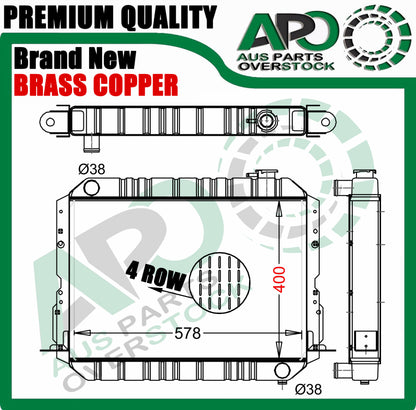 4 Row Copper Brass Radiator For TOYOTA LANDCRUISER FJ60 FJ61 FJ62 4.2L 1980-1990
