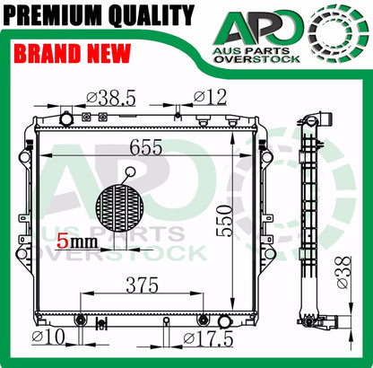 Radiator for TOYOTA HILUX GUN126R 136R 2.8L Turbo Diesel Auto Manual 2016-On