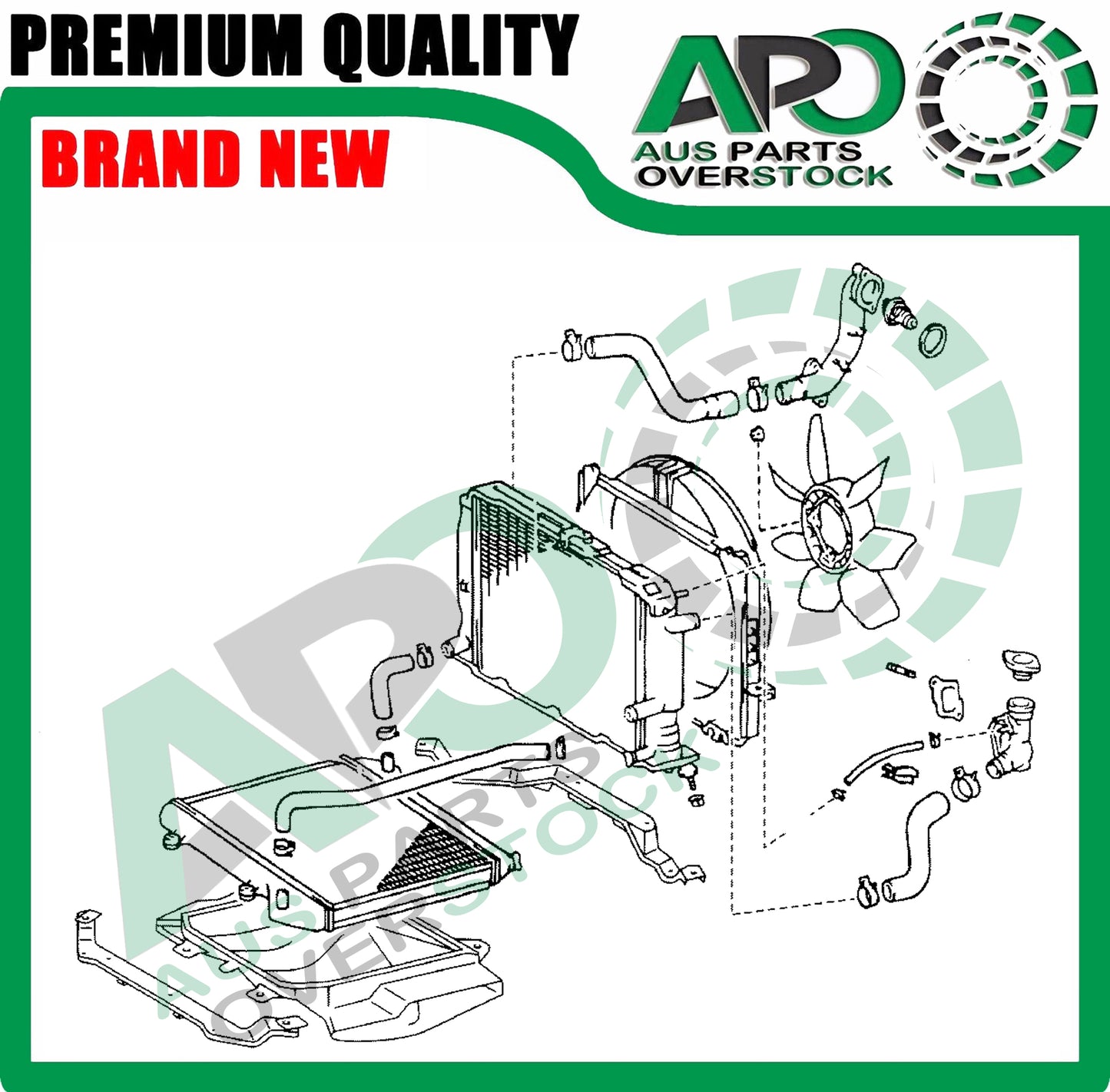 Radiator for Toyota Hiace Super Custom Diesel KZH100G 1KZ-TE 99-04 Auto